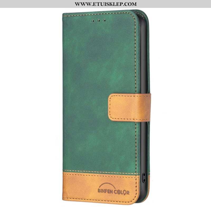 Etui Folio do Oppo A54 5G / A74 5G Dwukolorowy Kolor Binfena